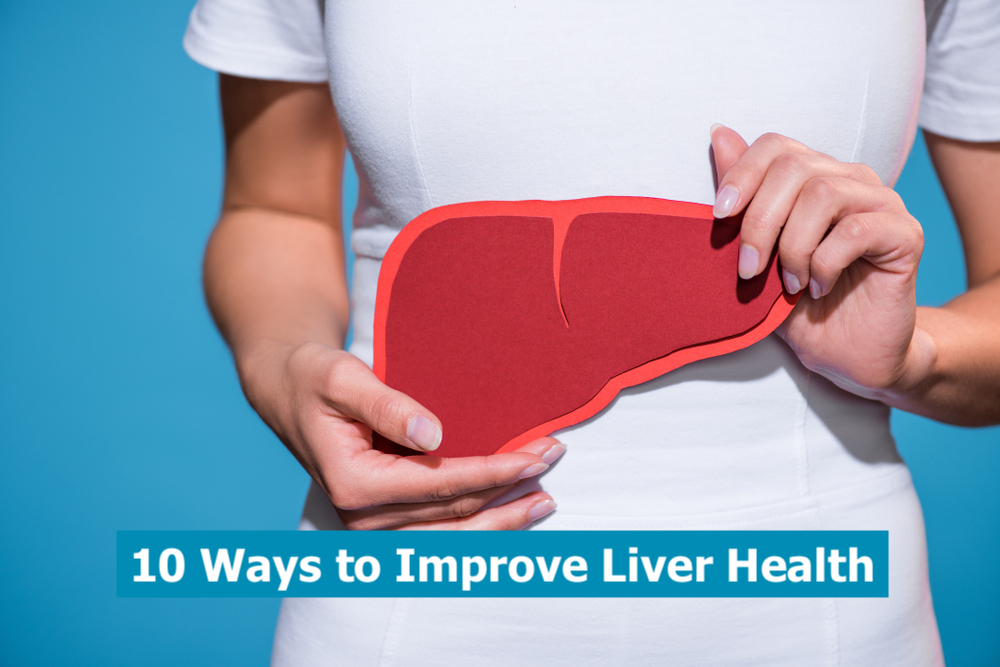 10 ways to improve your liver health, woman holding liver photo