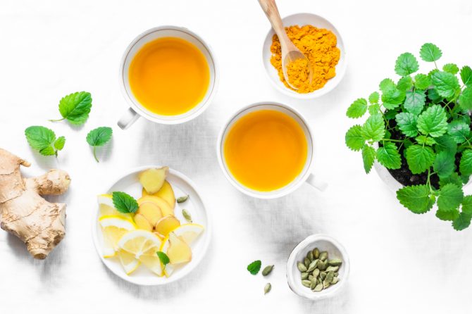 tea, ginter, mint, foods for an anti-inflammatory diet